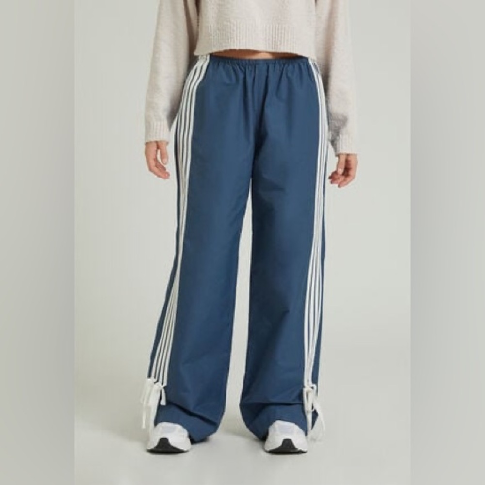 Blue Track Pants with White Stripes - Picture 2 of 6